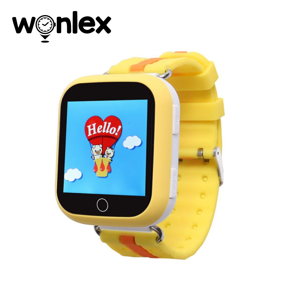Ceas Smartwatch Pentru Copii Wonlex GW200S cu Functie Telefon, Localizare GPS, Pedometru, SOS &#8211; Galben