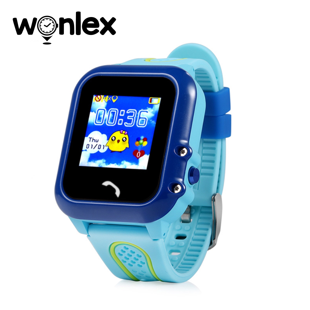 Ceas Smartwatch Pentru Copii Wonlex GW400E cu Functie Telefon, Localizare GPS, Pedometru, SOS, IP54 – Albastru, Cartela SIM Cadou