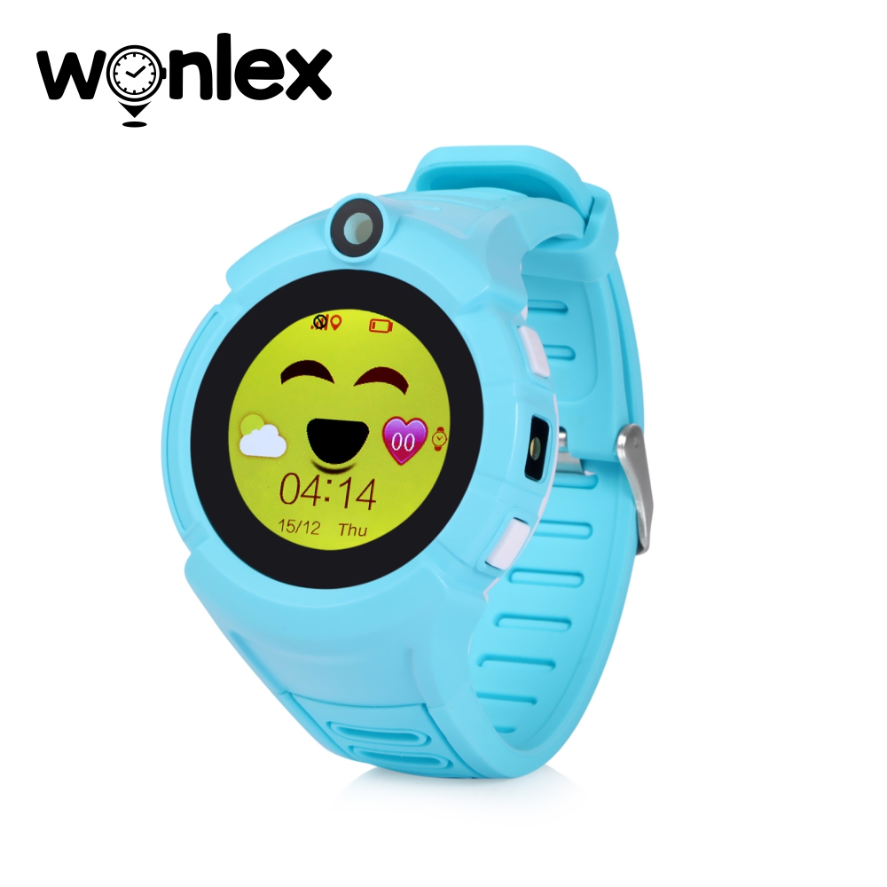 Ceas Smartwatch Pentru Copii Wonlex GW600-Q360 cu Functie Telefon, Localizare GPS, Camera, Lanterna, Pedometru, SOS – Bleu