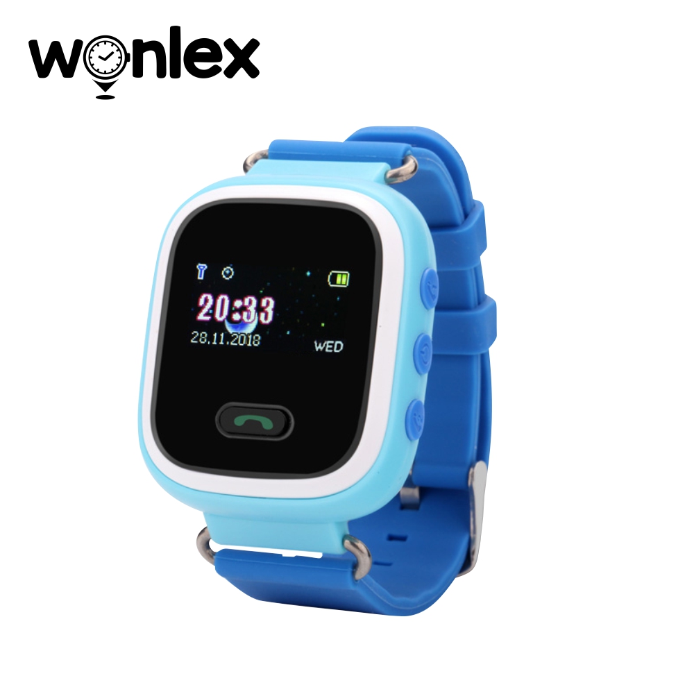 Ceas Smartwatch Pentru Copii Wonlex GW900S cu Functie Telefon, Localizare GPS, Pedometru, SOS – Albastru, Cartela SIM Cadou