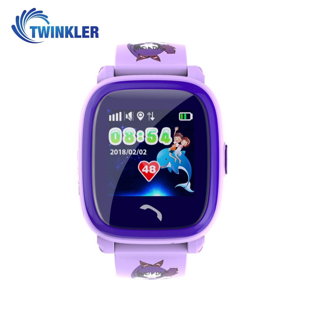 Ceas Smartwatch Pentru Copii Twinkler TKY-DF25 cu Functie Telefon, Localizare GPS, Pedometru, SOS, IP54 – Mov, Cartela SIM Cadou