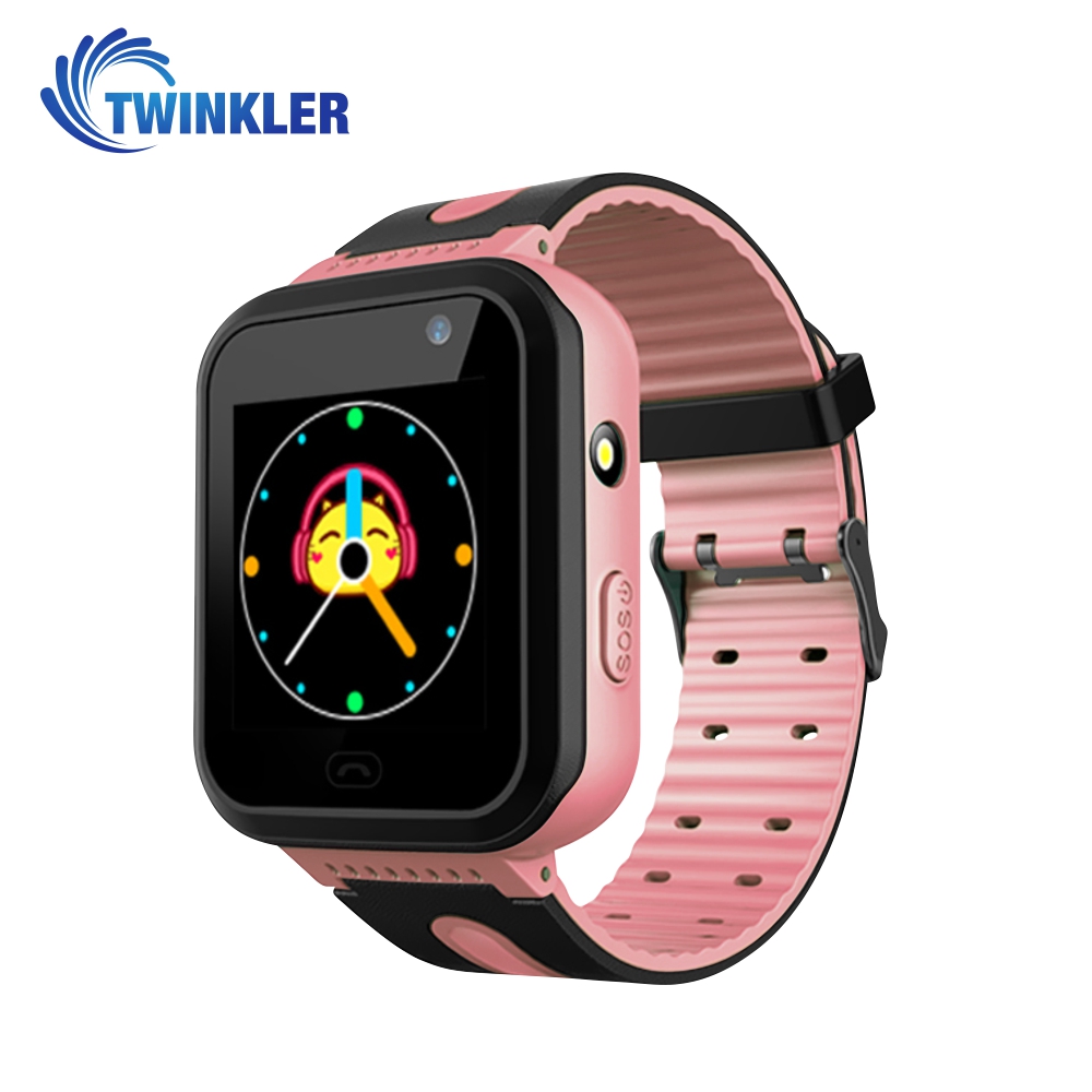 Ceas Smartwatch Pentru Copii Twinkler TKY-S7 cu Functie Telefon, Localizare GPS, Camera, Lanterna, SOS, IP54, Joc Matematic &#8211; Roz, Cartela SIM Cadou