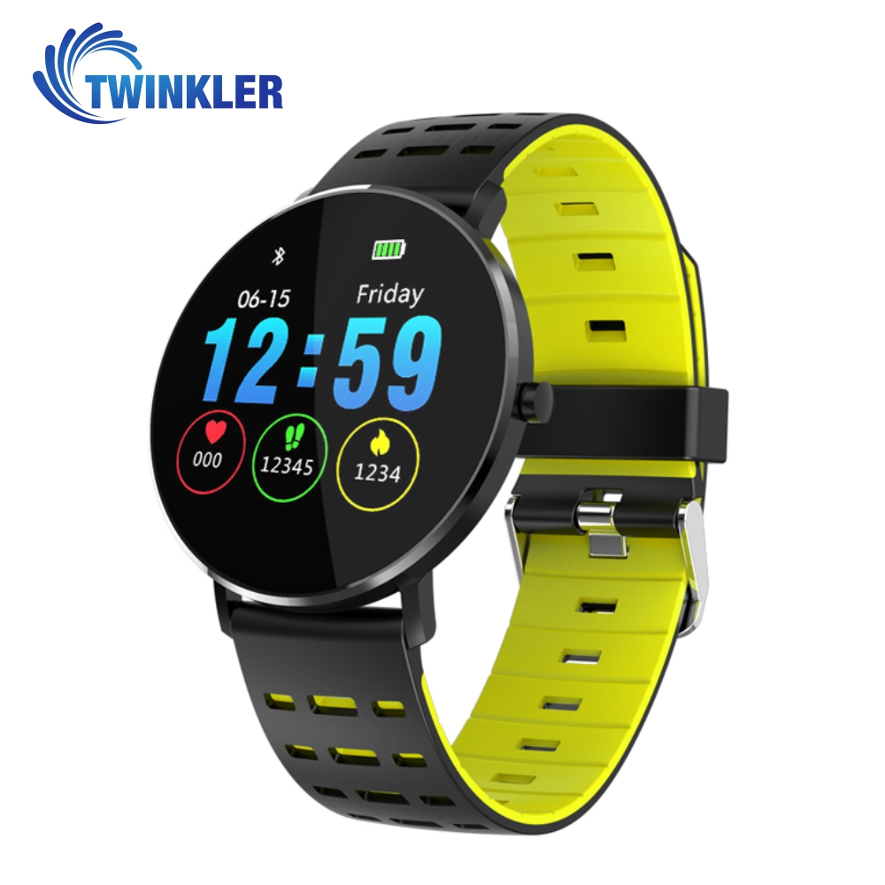 Ceas Smartwatch TKY-L6 cu functie de monitorizare ritm cardiac, Monitorizare somn, Pedometru, Notificari, Silicon, Negru – Verde