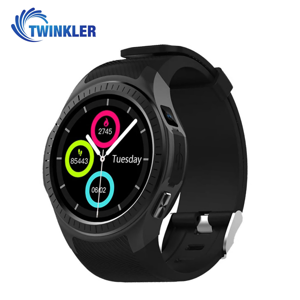 Ceas Smartwatch TKY-L1 cu Functie Apelare, Ritm cardiac, Tensiune arteriala, Camera, GPS, Barometru, Busola, Pedometru, Notificari, Negru