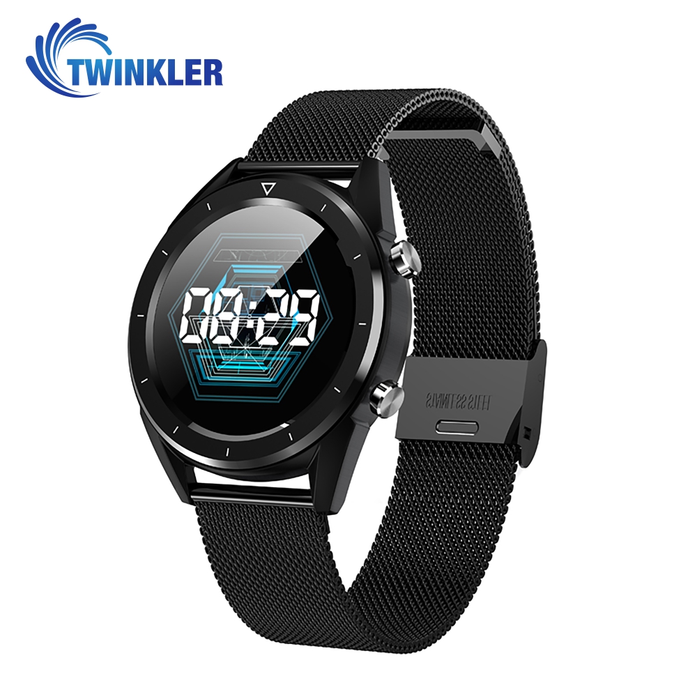 Ceas Smartwatch TKY-DT28 Metal cu Functie EKG, Ritm cardiac, Tensiune arteriala, Nivel oxigen, Altitudine, Presiune, Radiatii UV, Pedometru, Notificari, Negru