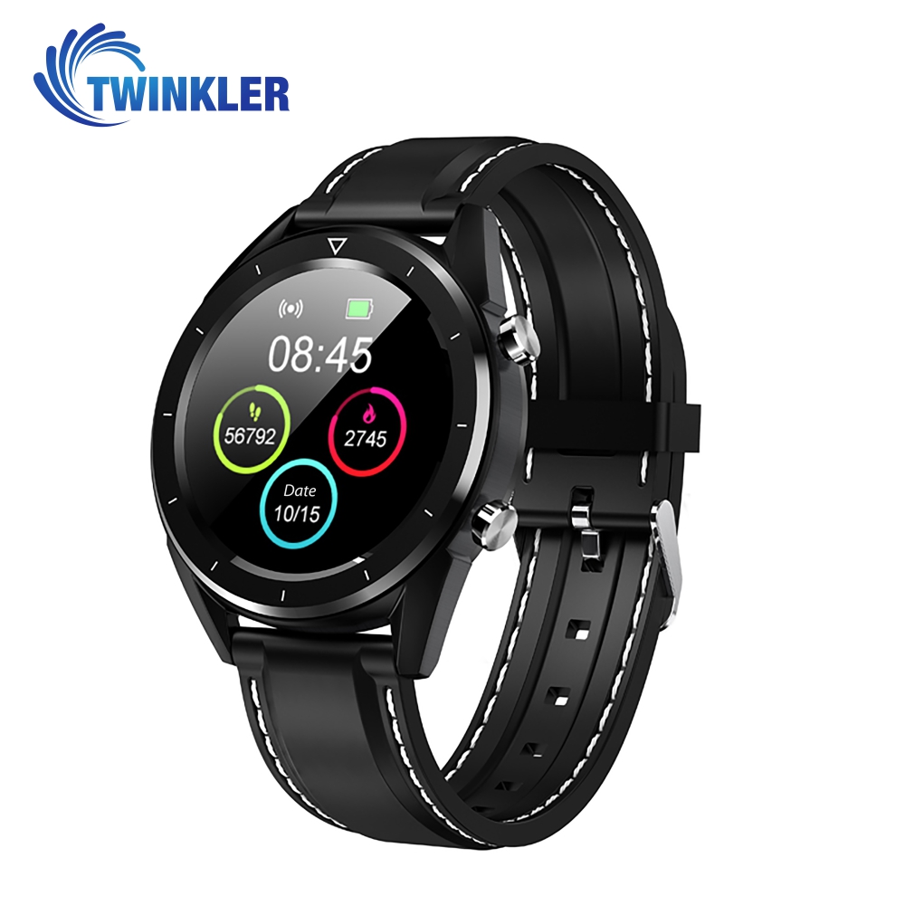 Ceas Smartwatch TKY-DT28 Silicon cu Functie EKG, Ritm cardiac, Tensiune arteriala, Nivel oxigen, Altitudine, Presiune, Radiatii UV, Pedometru, Notificari, Negru