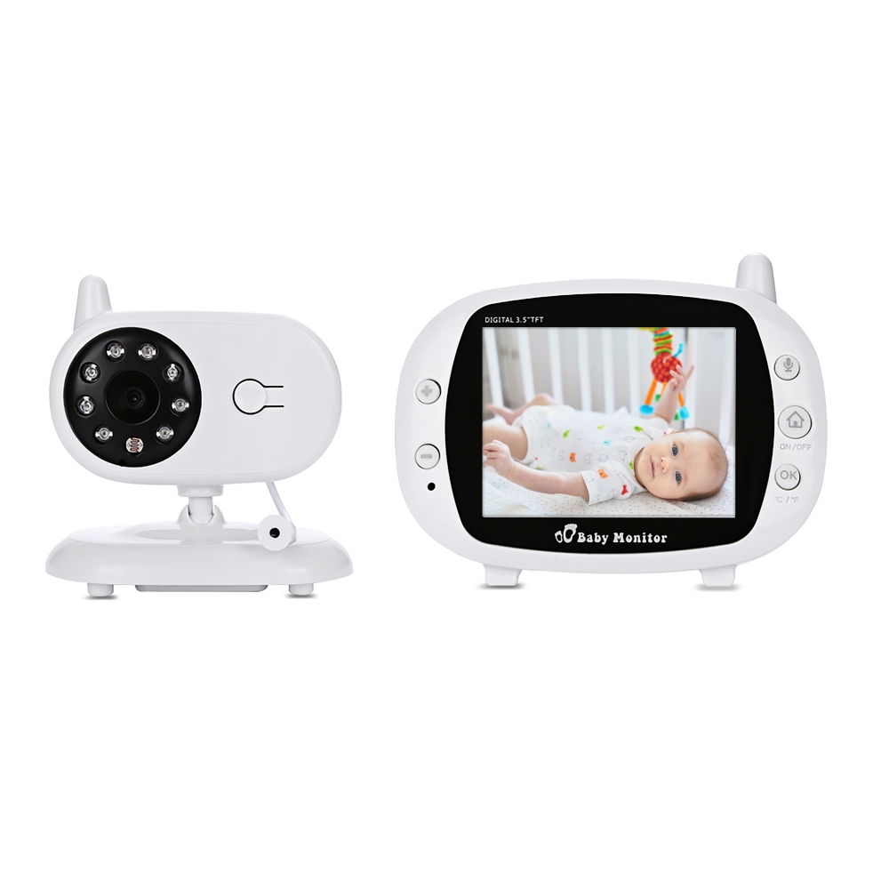 Baby Monitor Wireless BS-W217, Monitorizare Audio &#8211; Video, Lampa de veghe, Monitorizare temperatura, Comunicare bidirectionala, Cantece de leagan, Night Vision, Mod ECO, Baterie incorporata