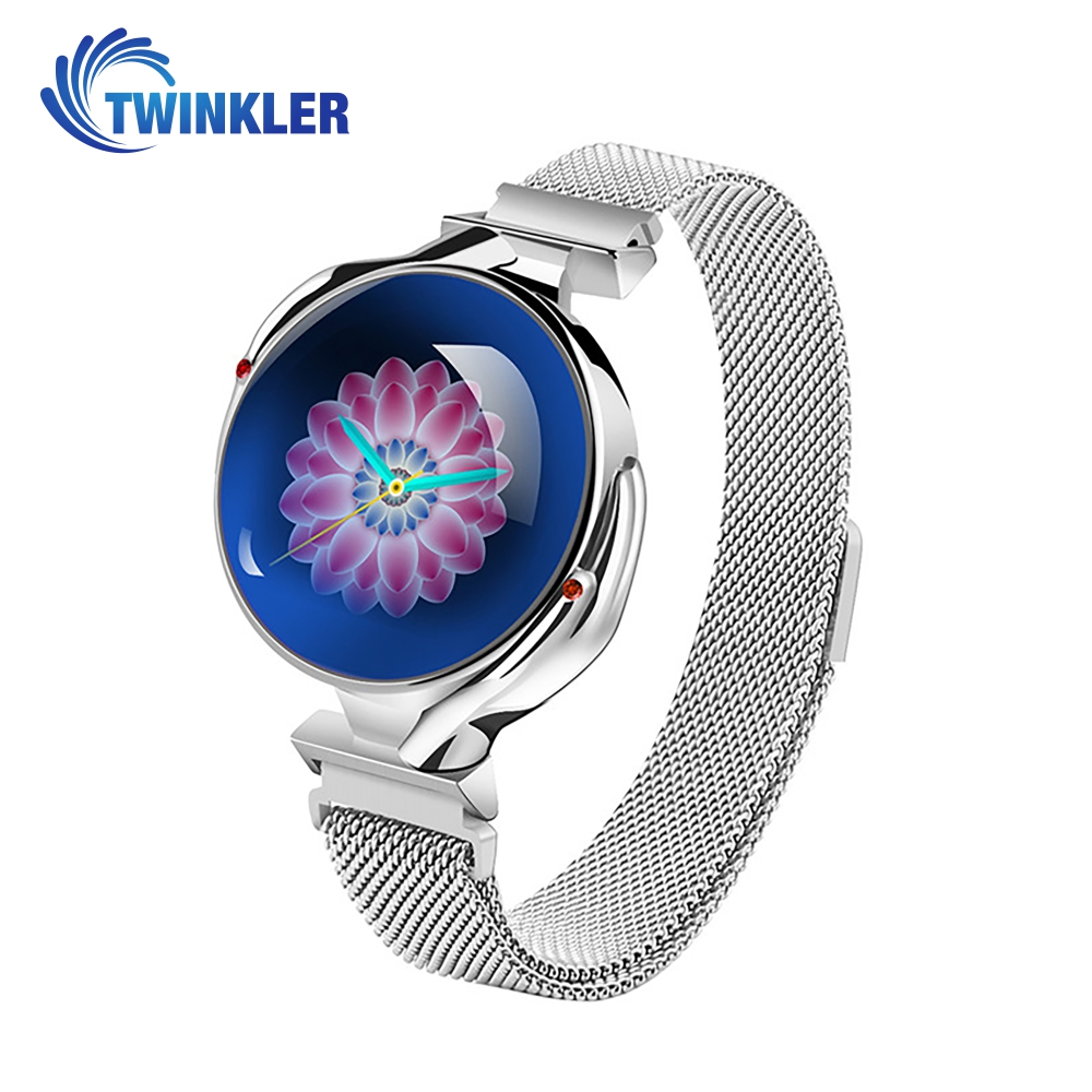 Ceas Smartwatch fashion Twinkler TKY-Z38 (S816) cu functie de monitorizare ritm cardiac, Tensiune arteriala, Calitate somn, Notificari, Vizualizare mesaje, Functie respingere apel, Argintiu