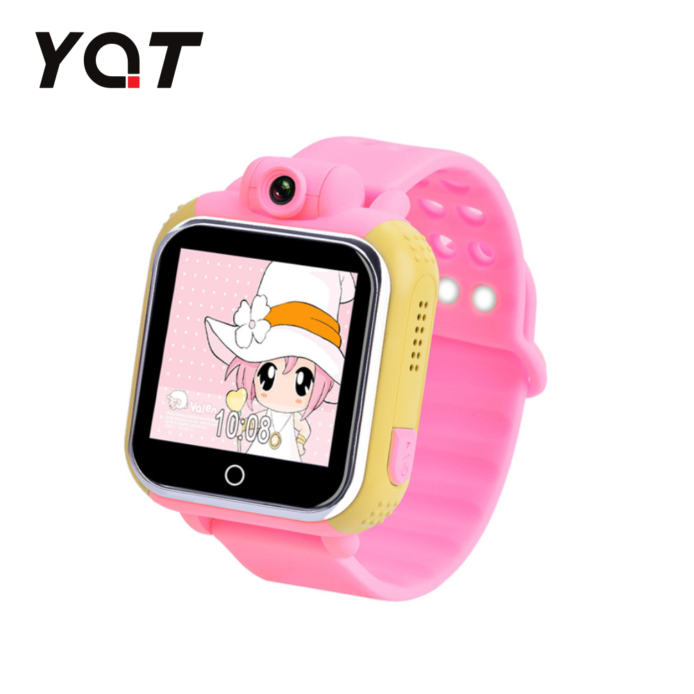 Ceas Smartwatch Pentru Copii YQT Q730 cu Functie Telefon, Localizare GPS, Istoric traseu, Camera rotativa, Pedometru, SOS, 3G, Jocuri, Roz, Cartela SIM Cadou