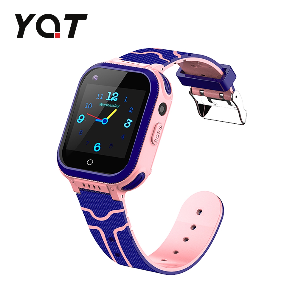 Ceas Smartwatch Pentru Copii YQT T3 cu Functie Telefon, Apel video, Localizare GPS, Istoric traseu, Apel de Monitorizare, Camera, Lanterna, Android, 4G, Roz, Cartela SIM Cadou