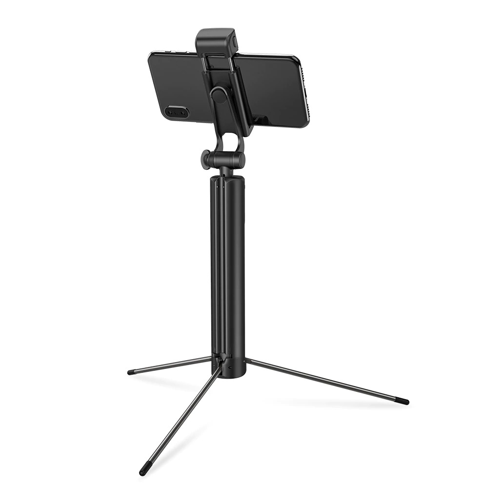 Selfie stick cu trepied BlitzWolf BW-BS8, Extensibil 82 cm, Lanterna LED, Telecomanda bluetooth