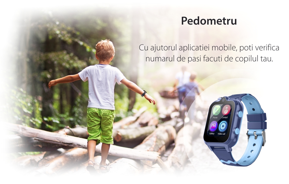 Ceas Smartwatch Pentru Copii Wonlex KT18 Pro cu Functie Telefon, 2 camere, Localizare, Apel video, Istoric, Magazin aplicatii, Roz