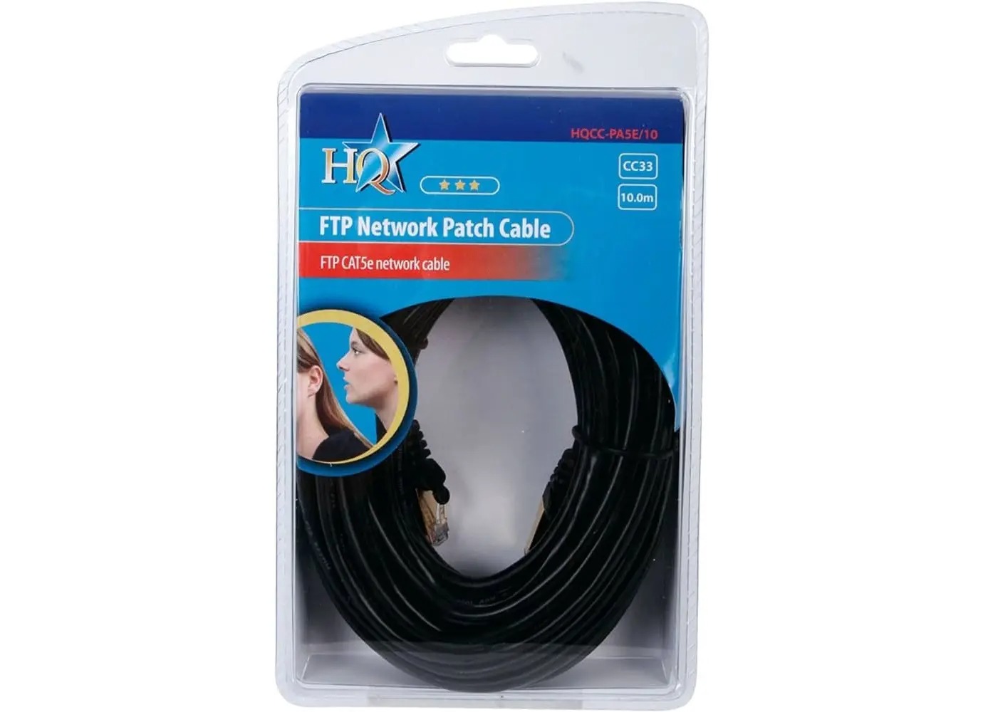 Cablu HQ retea FTP croscable 10m cat 5e