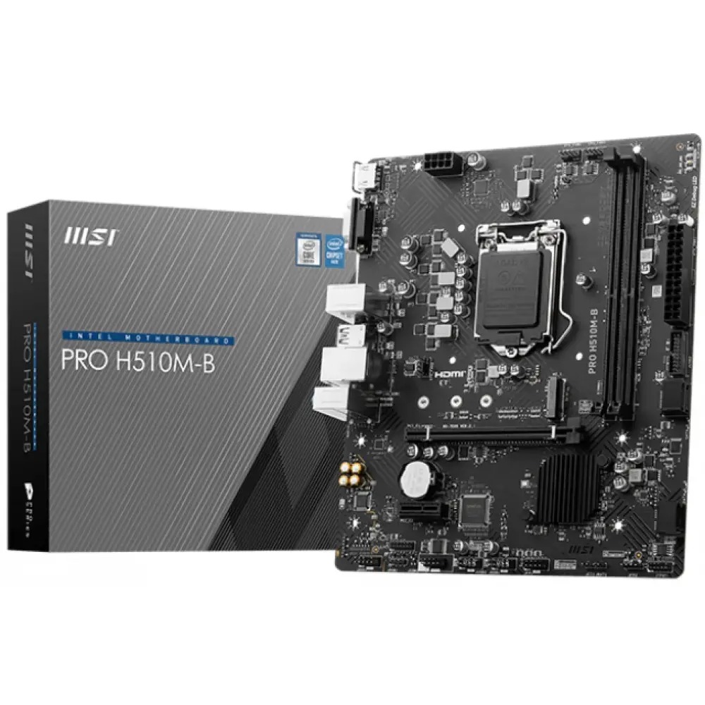 Placa de baza MSI PRO H510M-B, Intel H470, Socket 1200, mATX