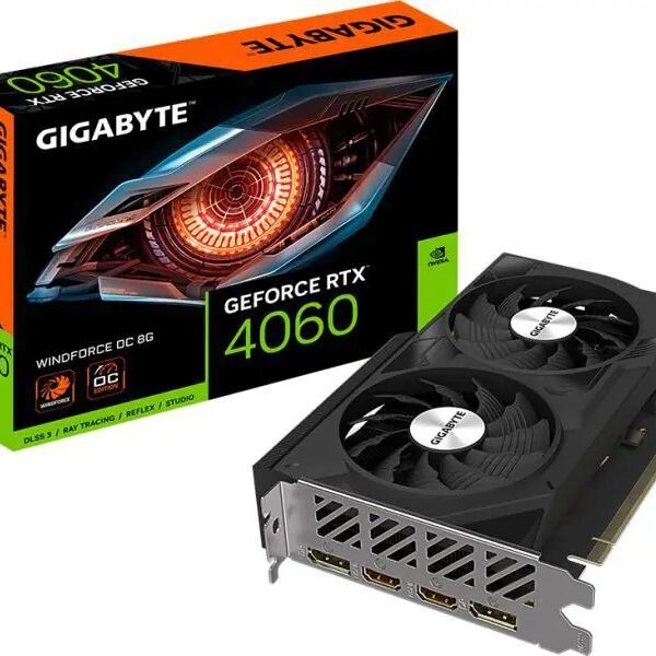 Placa video Gigabyte GeForce RTX 4060 WINDFORCE OC, 8GB GDDR6, 128 bit