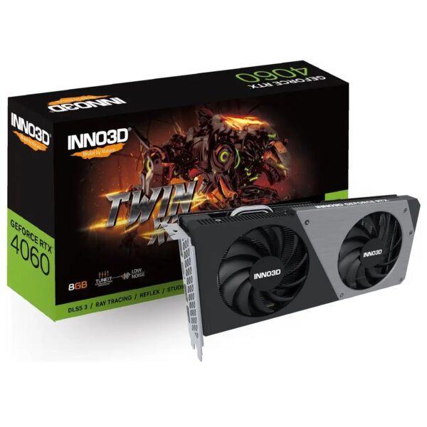 Placa video INNO3D GeForce RTX 4060 Twin X2, 8GB GDDR6, 128-bit