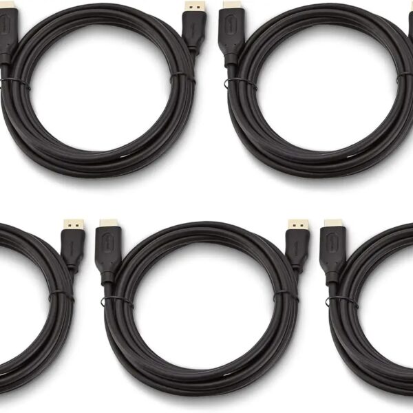 Set 5 cabluri HDMI tata – HDMI tata, High Speed, 1.2m, 4K @ 60Hz, AWM, negru