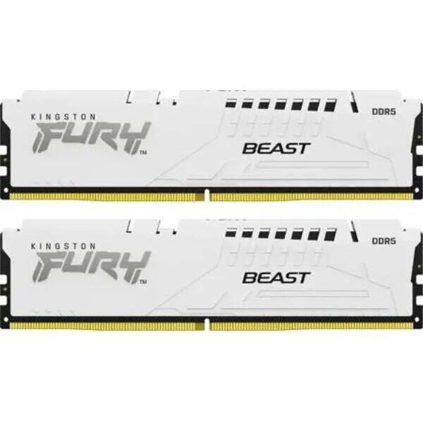 Memorie Kingston FURY Beast White 64GB(2x32GB) DDR5, EXPO, 5600MT/s, CL36