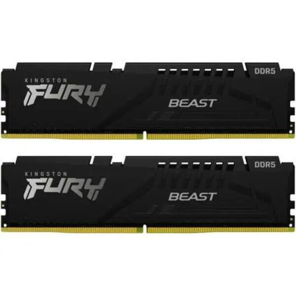 Memorie Kingston FURY Beast Black 64GB(2x32GB) DDR5, 5600MT/s, CL40