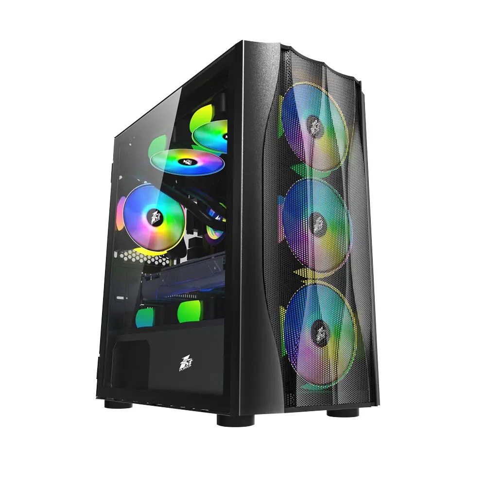 Carcasa 1stPLAYER Gaming X3-M, RGB, Mid-Tower, fara sursa, culoare neagra