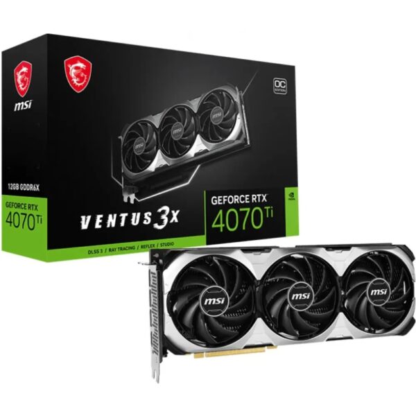 Placa video MSI GeForce RTX 4070 Ti VENTUS 3X OC 12GB GDDR6X 192-bit