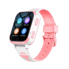 Ceas Smartwatch Pentru Copii Wonlex KT11 Pro cu Functie Telefon, Wi-Fi, Bluetooth, Apel Video, Camera – Roz & Alb, Cartela SIM Cadou