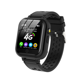 Ceas Smartwatch Pentru Copii YQT-T16-1, Cartela SIM, Negru cu Functii de monitorizare, Camera, Apelare video, SOS, Perimetru siguranta, Comunicare bidirectionala, Contacte, Negru