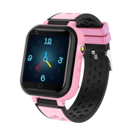 Ceas Smartwatch Pentru Copii YQT-T16-1, Cartela SIM, Roz cu Functii de monitorizare, Camera, Apelare video, SOS, Perimetru siguranta, Comunicare bidirectionala, Contacte, Lanterna, Roz