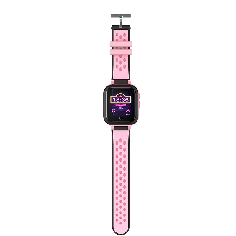 Ceas Smartwatch Pentru Copii YQT-T16-1, Cartela SIM, Roz cu Functii de monitorizare, Camera, Apelare video, SOS, Perimetru siguranta, Comunicare bidirectionala, Contacte, Lanterna, Roz