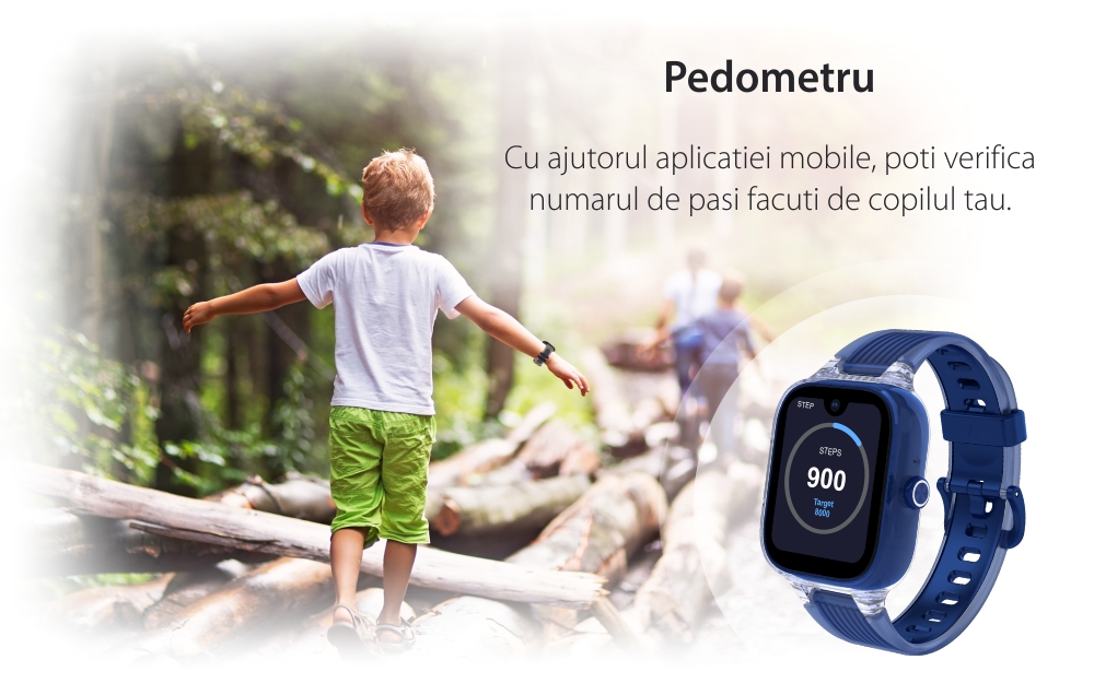 Ceas Smartwatch Pentru Copii LAGENIO K2 cu Functie Telefon, Android 8.1, Conexiune 4G, GPS, Tracker & Control Parental, Albastru